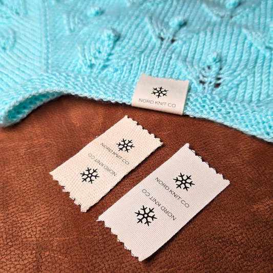 Balıksırtı dokulu pamuk etiket