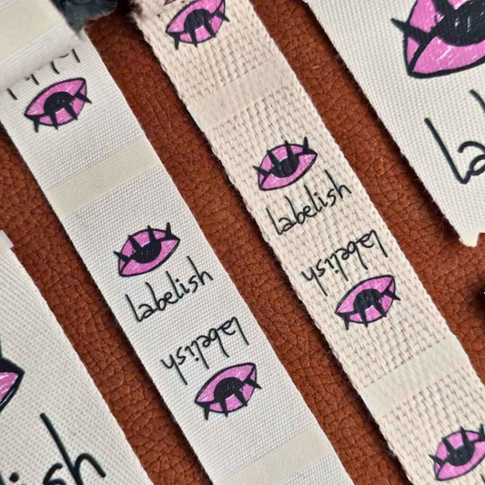 Doğal Pamuk Etiket - Ortadan Katlamalı